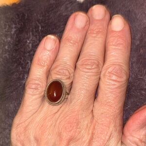 Vintage Carnelian and sterling ring